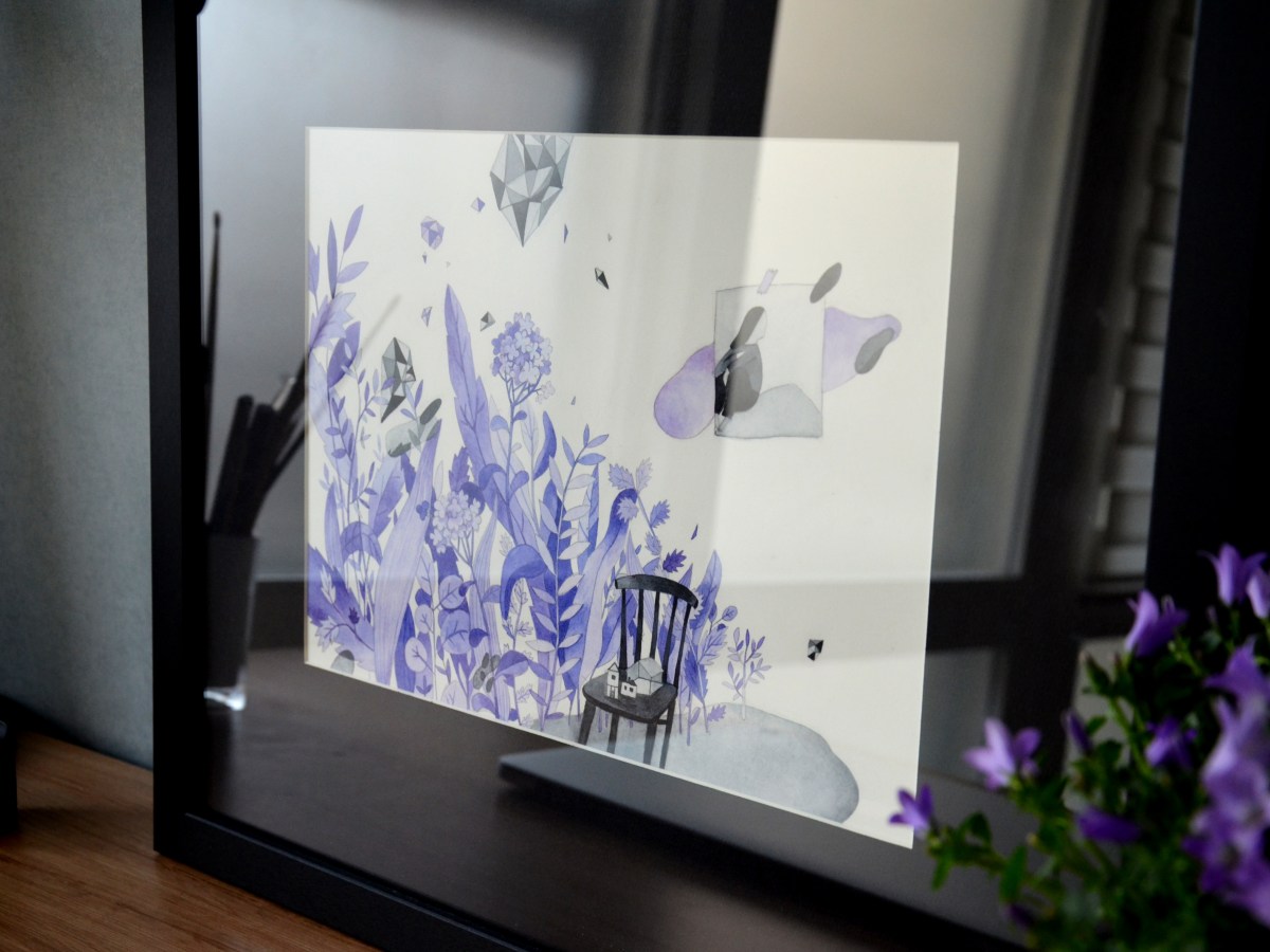 Watercolor illustration for novel “Flowers for Algernon” by Daniel&nbsp;Keyes